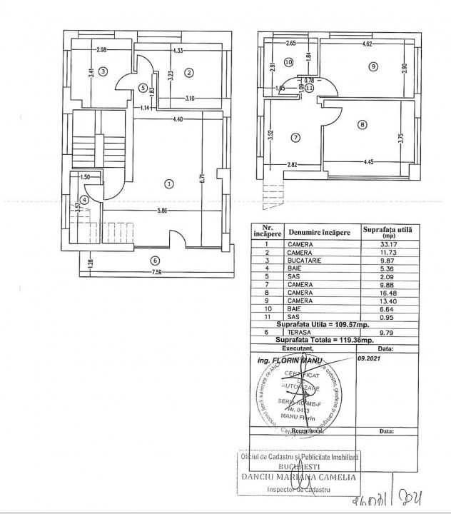 Apartament spațios cu 5 camere, vila 2010!