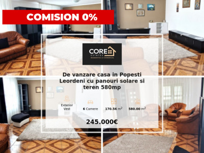 De vanzare casa in Popesti Leordeni cu panouri solare si teren 580mp
