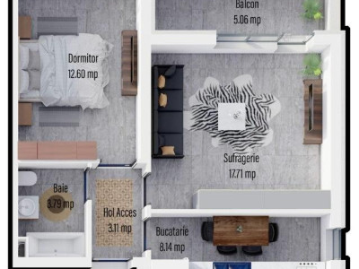 Ap. 2 cam. martie 2026 zona Militari Residence
