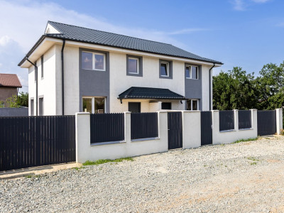 Casă modernă tip duplex, P+1+Pod, cu 3 camere, 2 băi – Balotești