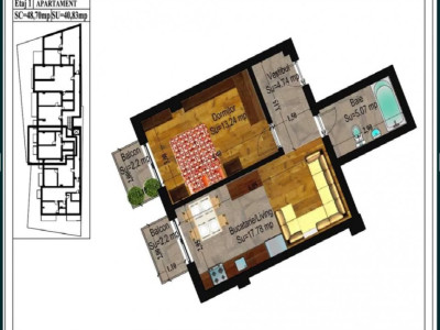 Vanzare apartament 2 camere Traian