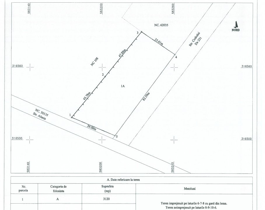 Intravilan 3120mp CU P+2+Mr | AC Spatii Comerciale | Str. Alunis x Codrului