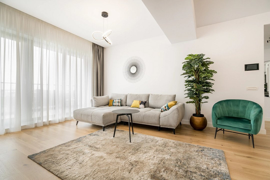 Apartament 3 camere mobilat cu 2 locuri parcare Nord 