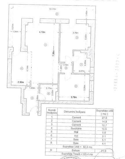 Apartament 3 camere mobilat cu 2 locuri parcare Nord 