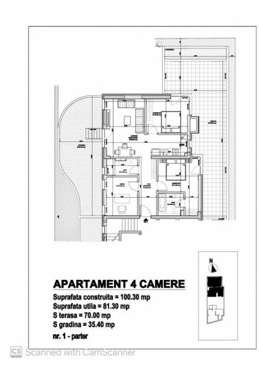Pipera Azur acces A3 spatiu parter cu terasa 