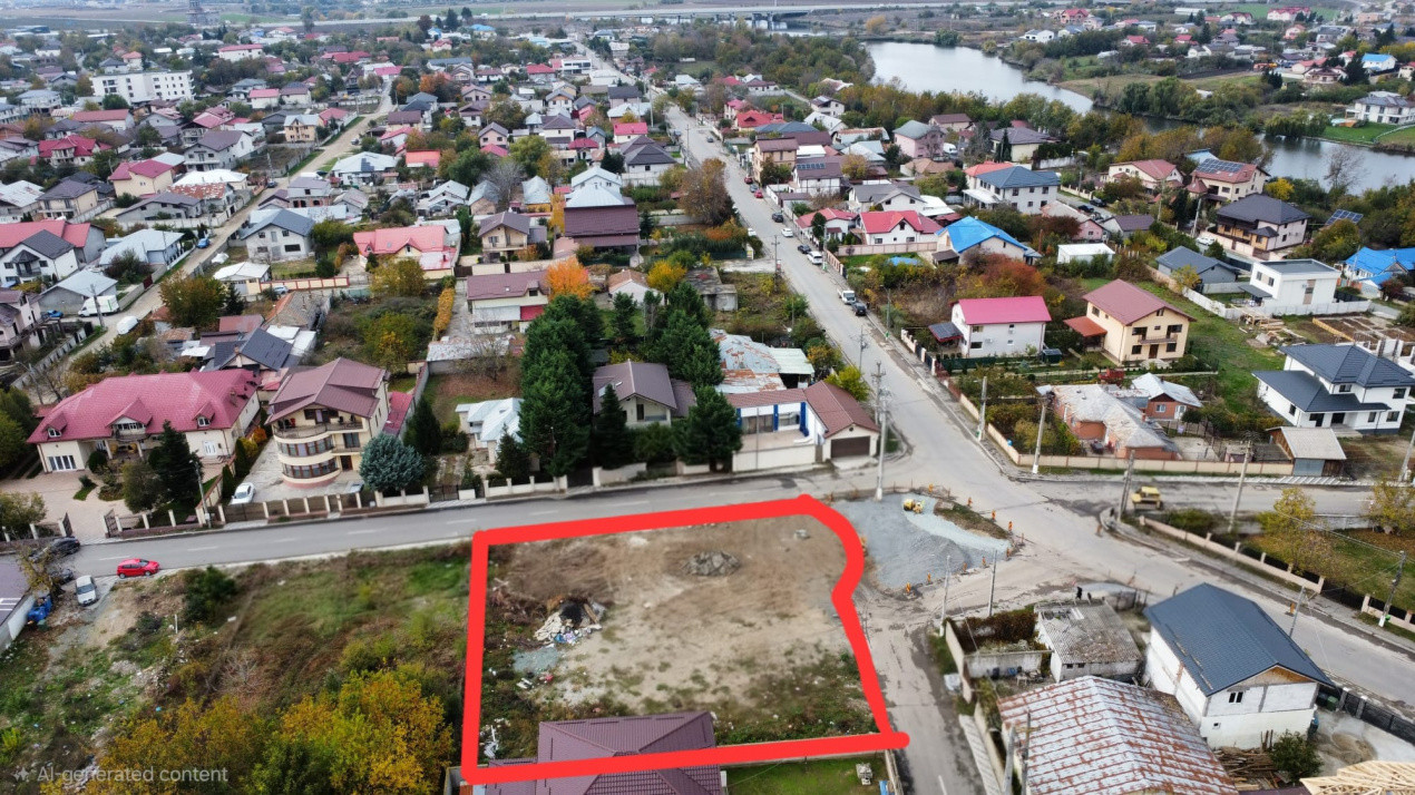 Oportunitate - vanzare teren 1269mp in centrul loc. Stefanestii de Jos