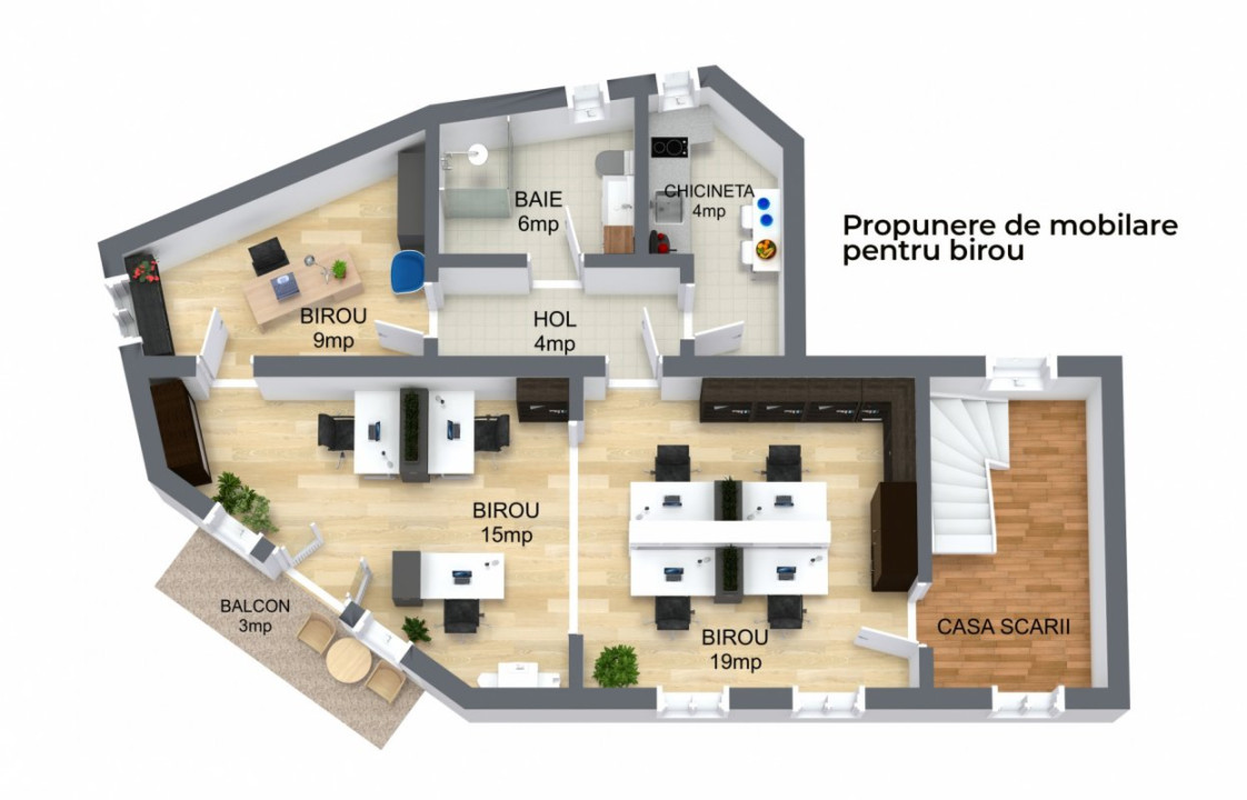 Ce alegi: Birou, Locuire sau AirBnB? Doua apt. cu 6 cam, S totala 130mp!