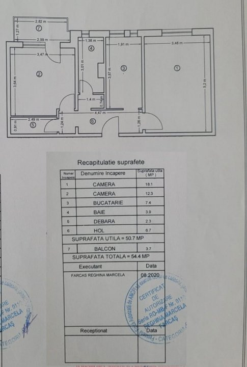 Apartament 2 camere decomandat, etaj 1/4 metrou Timpuri Noi Aleea Bran