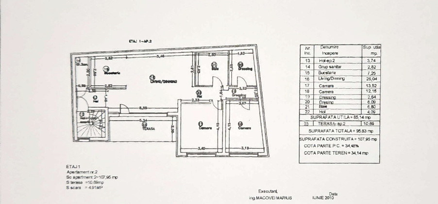 De vanzare 3 camere in bloc nou pe Ghiocei/Stefan cel Mare