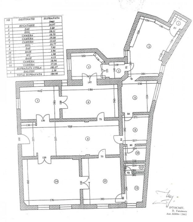 ARMENEASCA, PARTER IN BLOC ART DECO, 6 CAMERE 190 MP!
