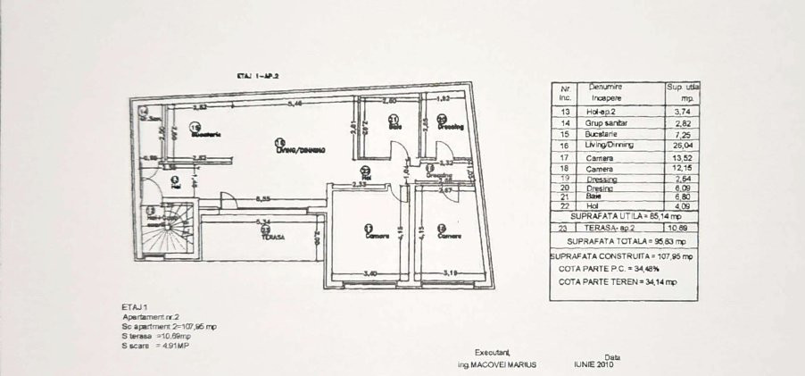 De vanzare 3 camere in bloc nou pe Ghiocei/Stefan cel Mare