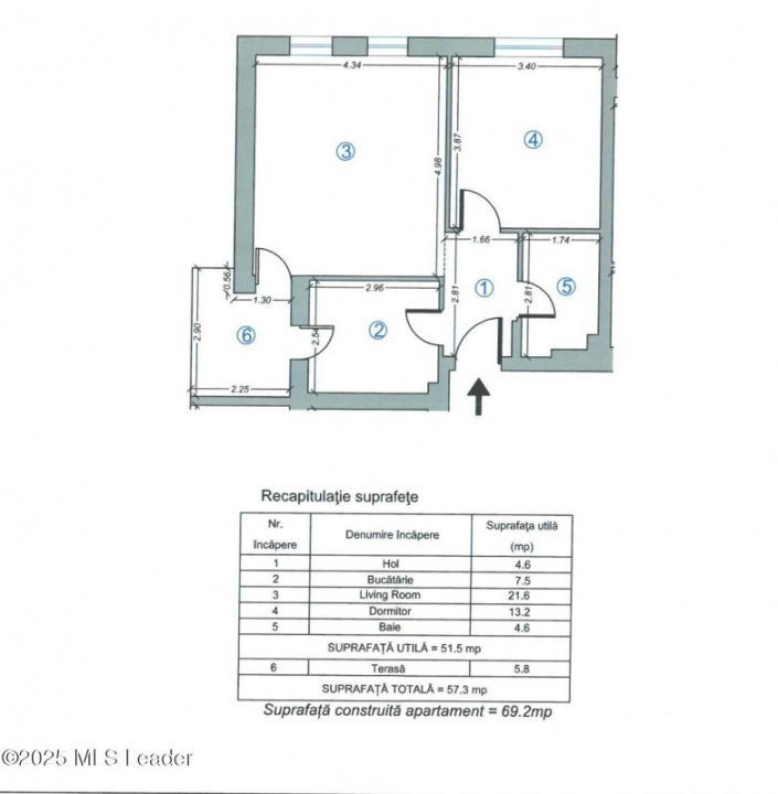 Apartament 2 camere | 57,3 mp | H Pipera Lake