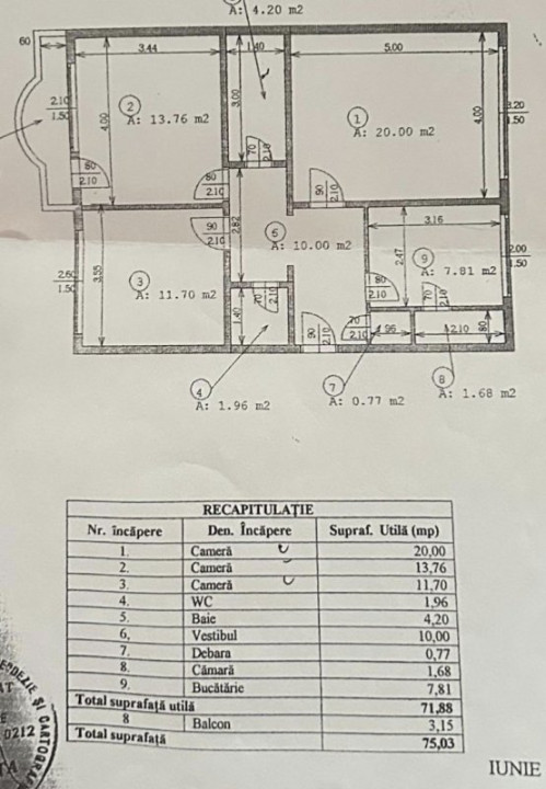 Apartament cu 3 camere - decomandat - centrală termica - bloc reabilitat 