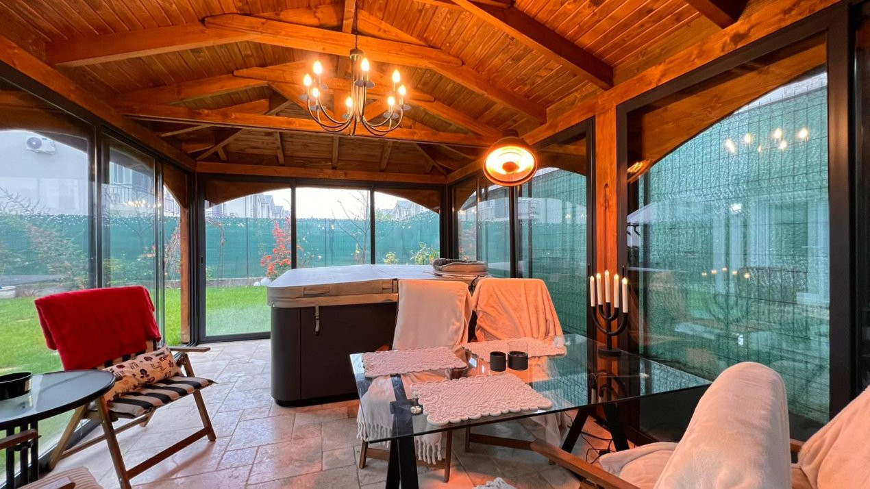 Casa eleganta cu 6 camere, complet mobilata si utilata – City Gardens, Otopeni