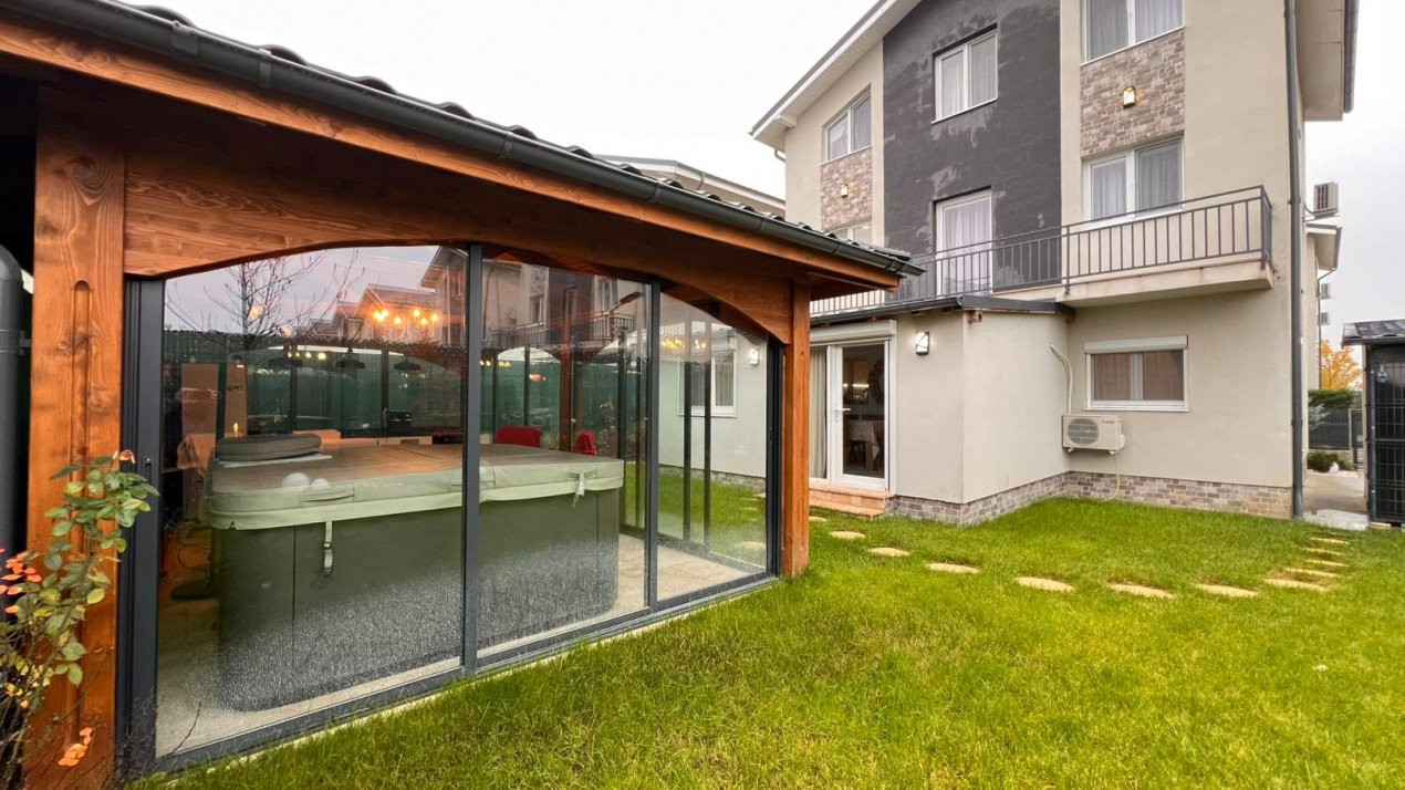 Casa eleganta cu 6 camere, complet mobilata si utilata – City Gardens, Otopeni