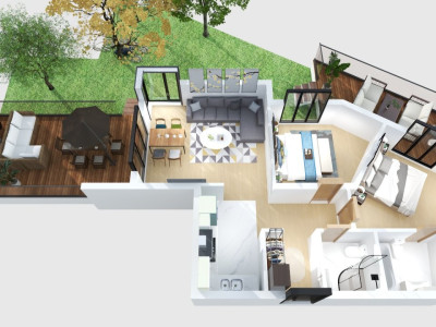 Mosilor Boutique II  apartament cu gradina si 2 terase !