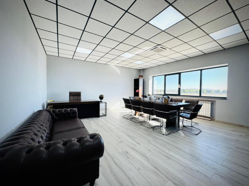 Hală + sediu firmă (locuință de serviciu) + teren de vânzare în Balotești, Ilfov