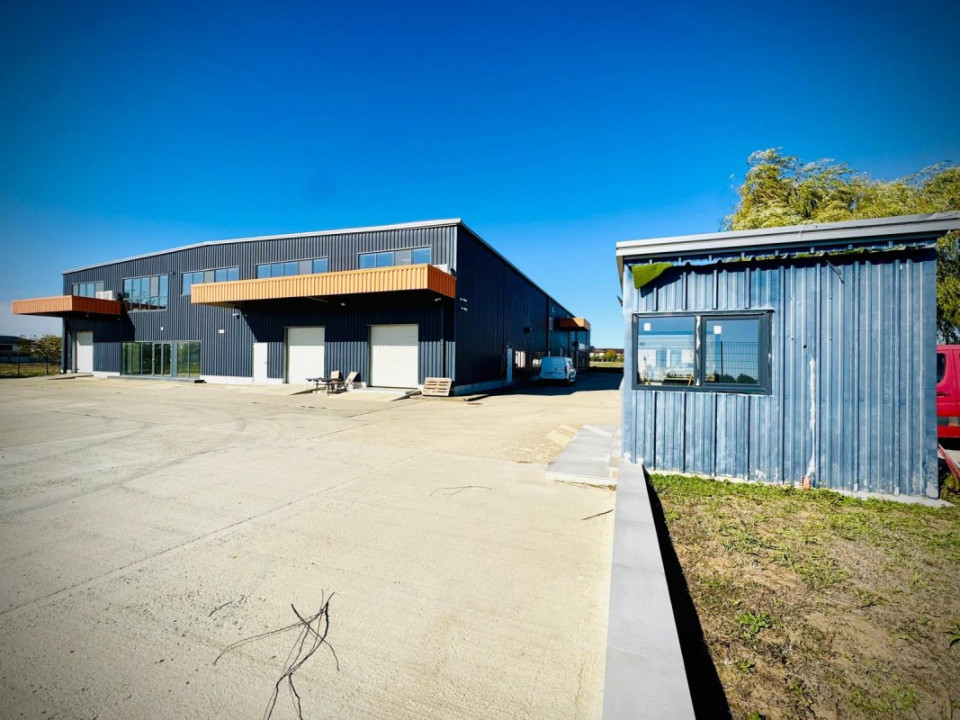 Hală + sediu firmă (locuință de serviciu) + teren de vânzare în Balotești, Ilfov