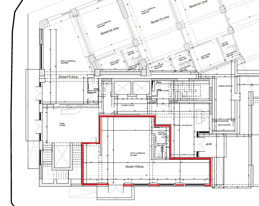 Spatii comerciale | 182-463 mp | Subsol | Barrio Residence Unirii