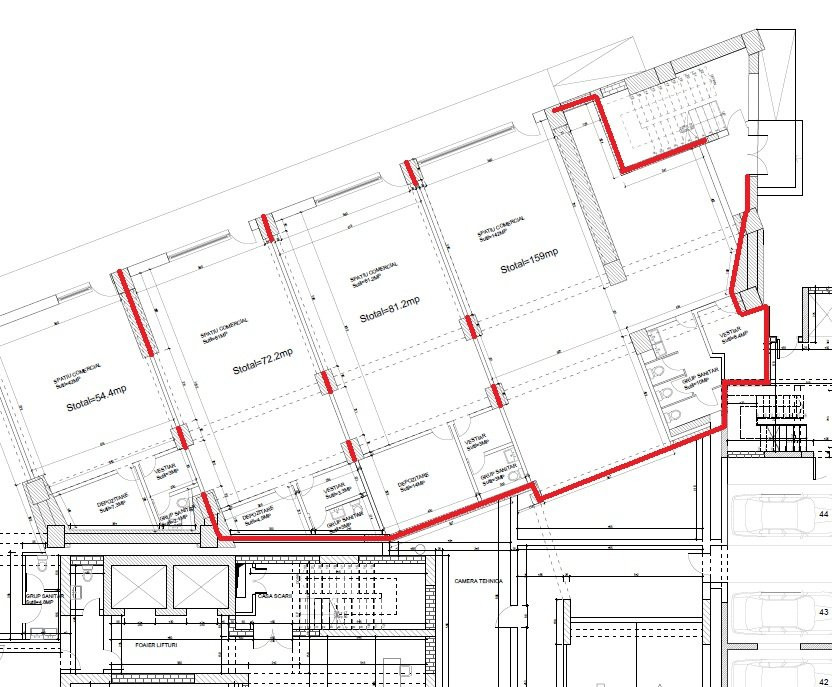 Spatii comerciale | 72-312 mp | Barrio Residence Unirii