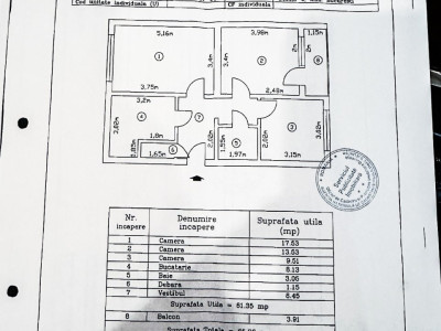 3 cam | Decomandat | Mobilat si Utilat | STB la 3 min | Etaj 4