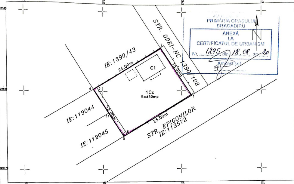 De vanzare lot 450mp in Bragadiru-Cartier EMINESCU(toate utilitatile)