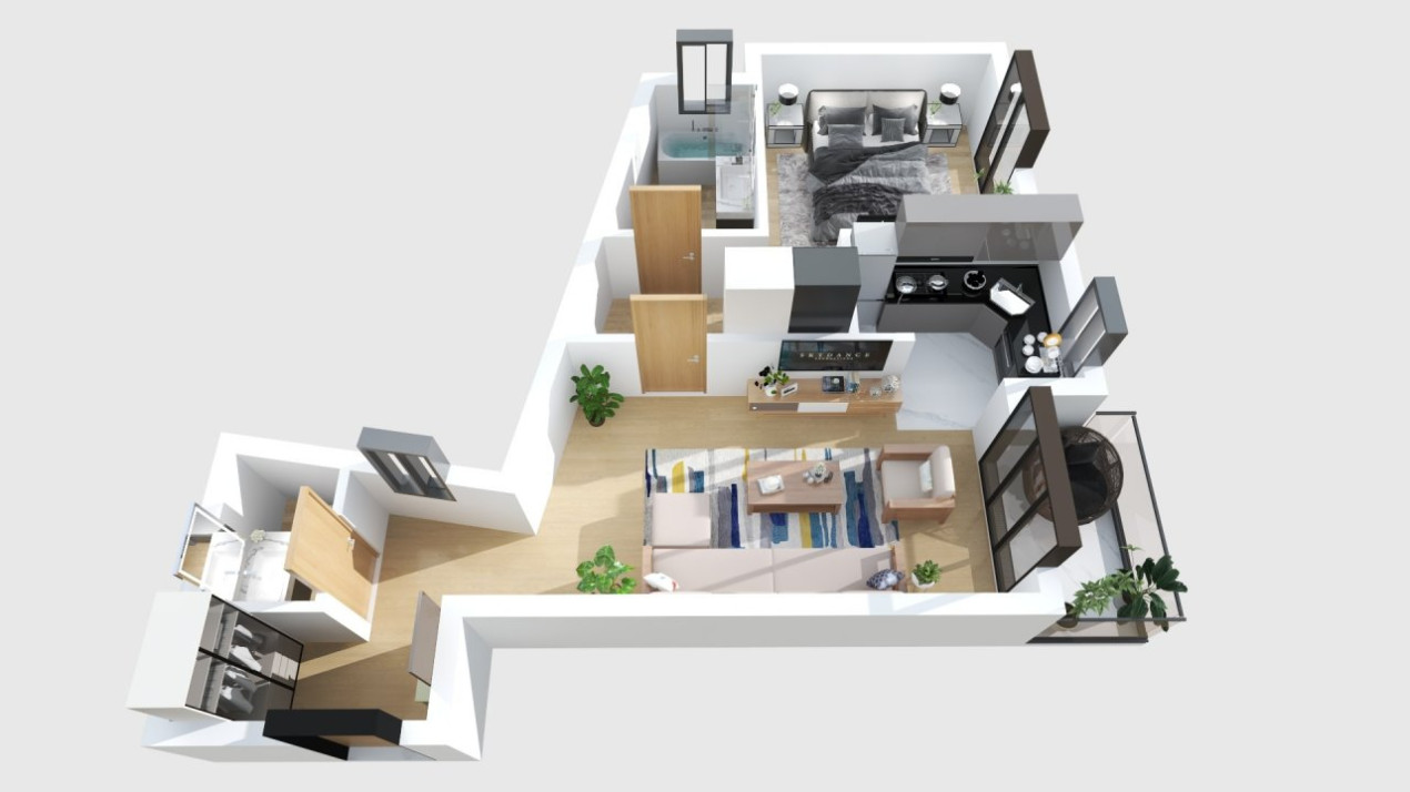 Mosilor Boutique II, apartament cu 2 camere, 2 bai. Discount special *