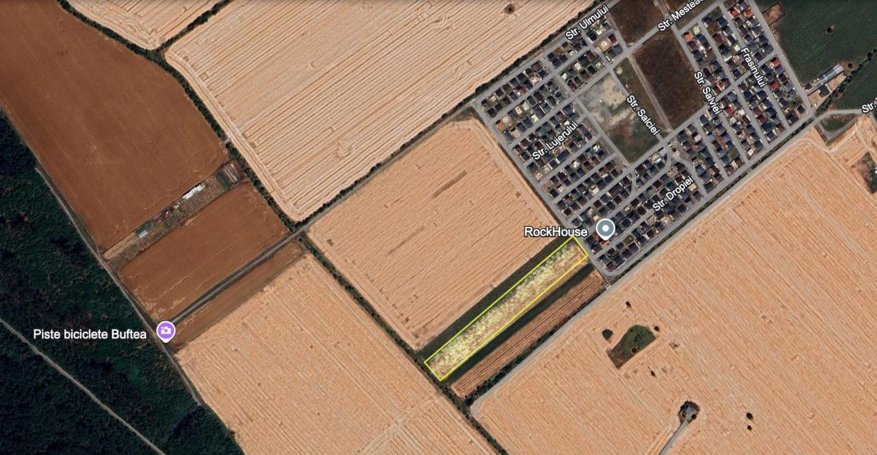 Teren intravilan 13124 mp cu front 44.5 m | Buftea - Cartierul Tineretului