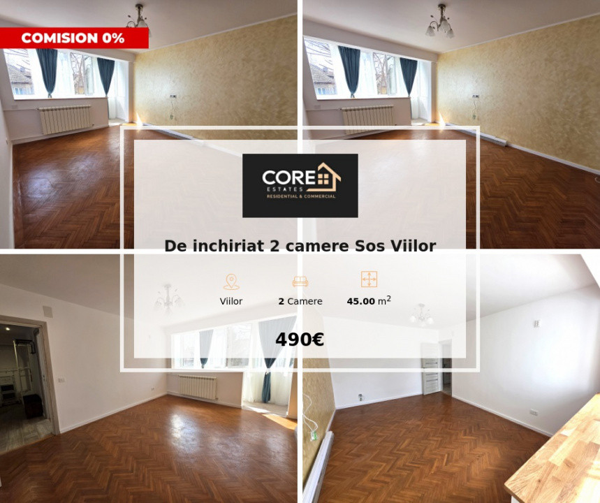 De inchiriat 2 camere Sos Viilor - 7min de metrou Eroii Revolutiei