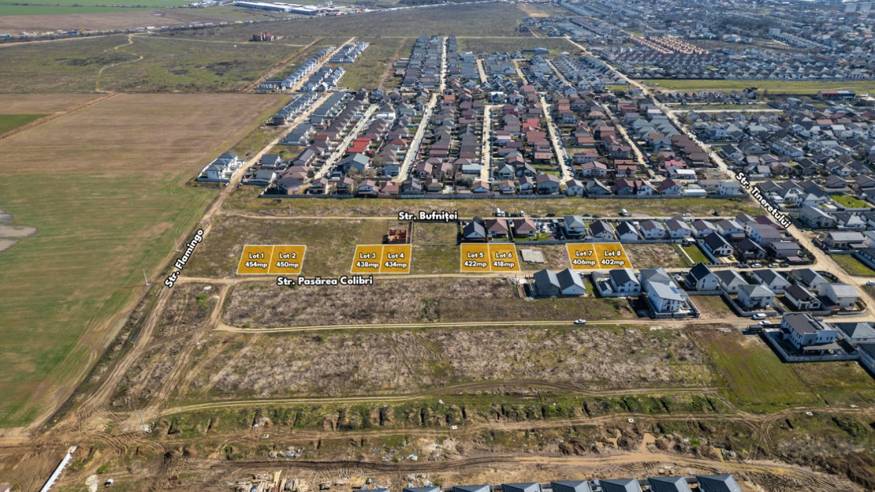 PANTELIMON - TINERETULUI, TEREN 438 MP, FRONT 14 M!