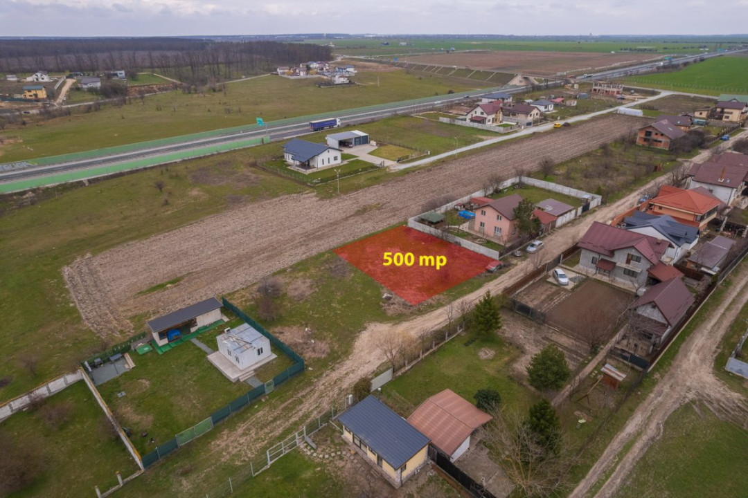 BRANESTI - VADU ANEI, TEREN 500 MP, FRONT STRADAL 22 MP!