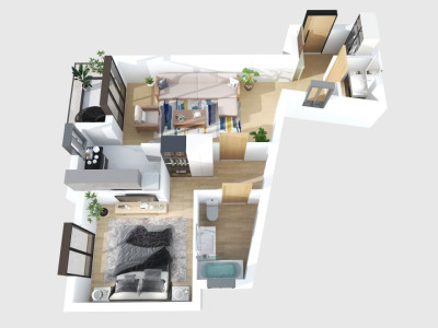 Ultracentral Dacia-Mosilor, apartament cu 2 bai 