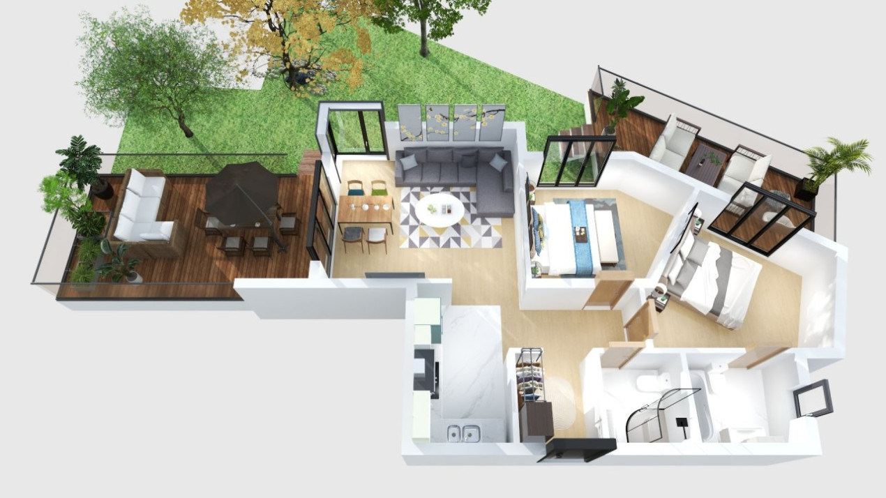 Dacia-Mosilor 3 camere, gradina proprie