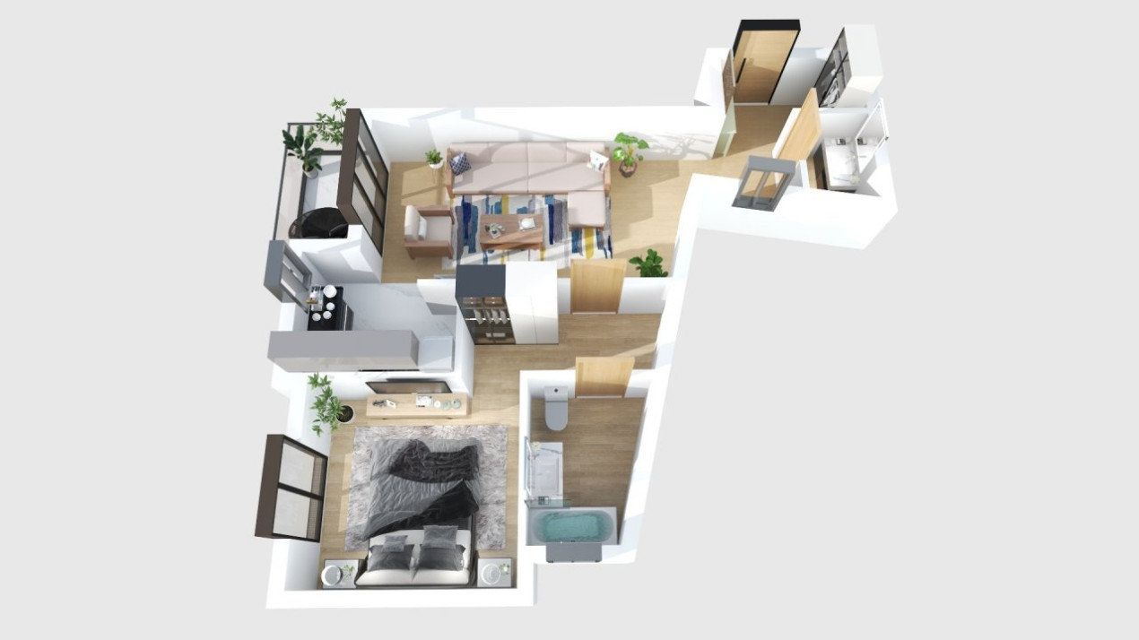 Ultracentral Dacia-Mosilor, apartament cu 2 bai 