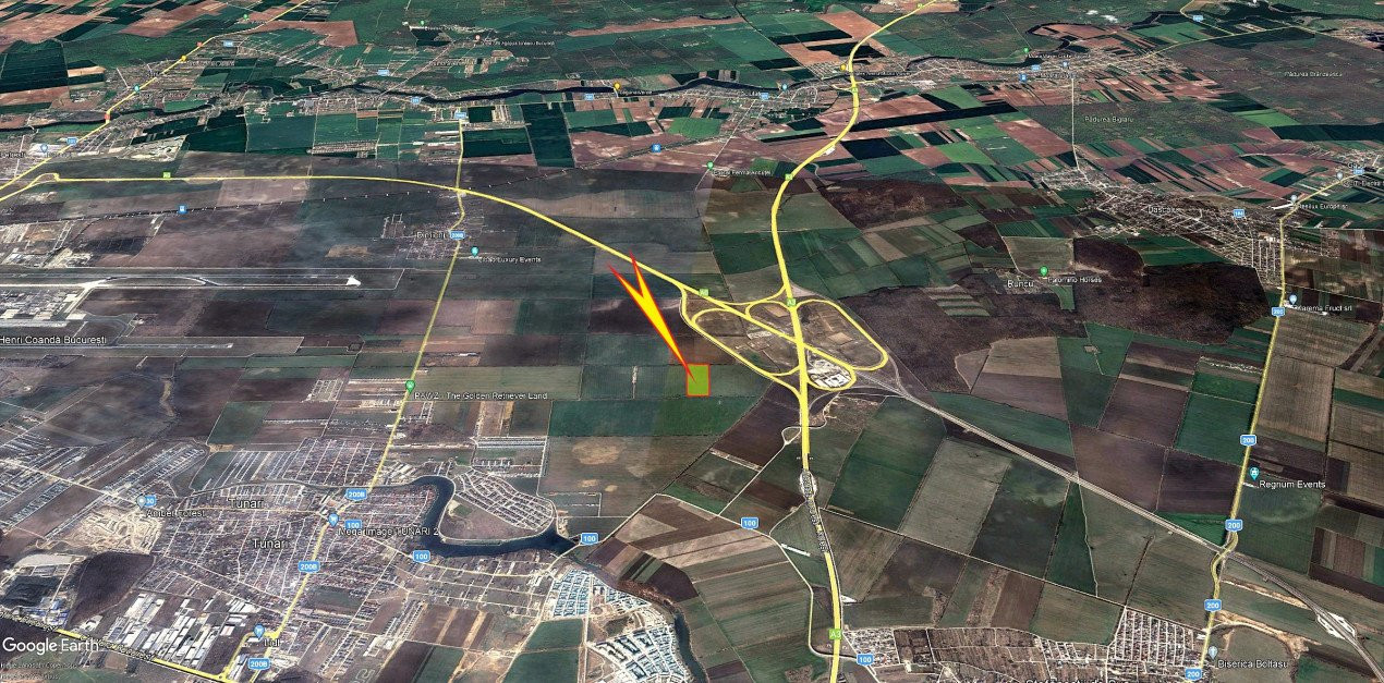 Teren Intravilan | Tunari 8,16 Ha | Nod A0-A3 | Terminal 2 Otopeni