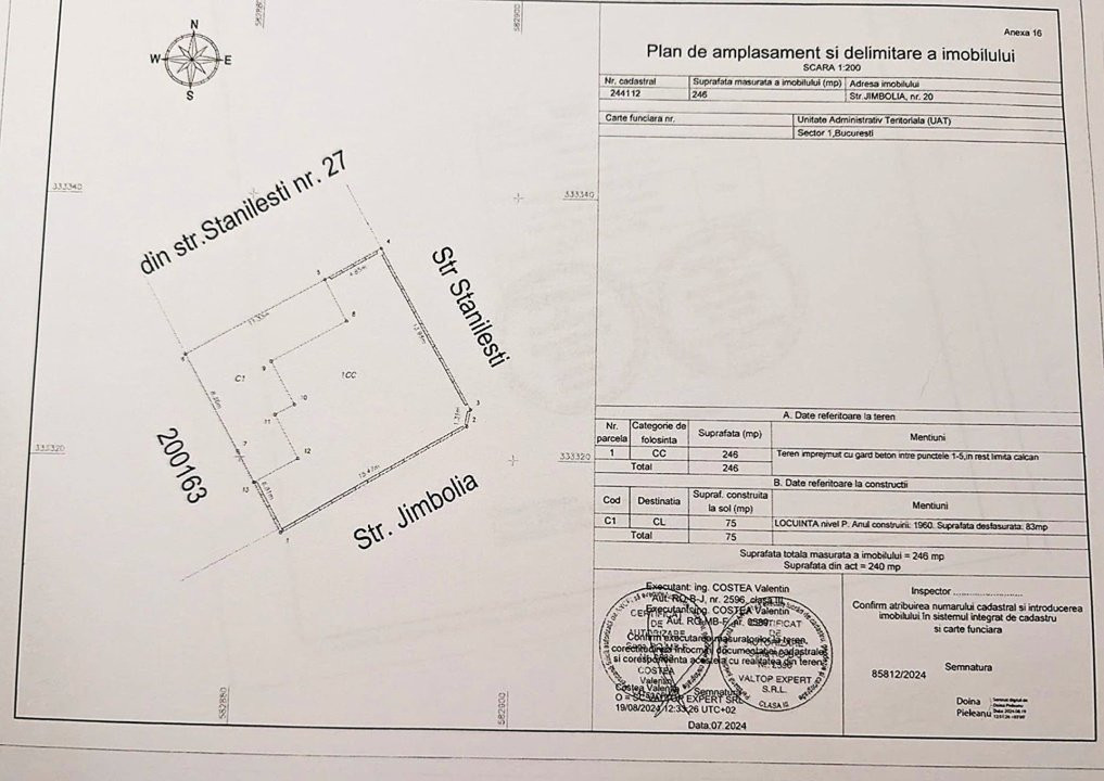 Teren cu dubla deschidere, 246mp, str. Jimbolia - Bucurestii Noi