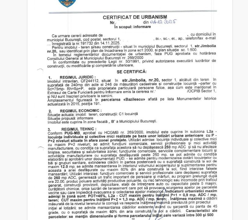 Teren cu dubla deschidere, 246mp, str. Jimbolia - Bucurestii Noi