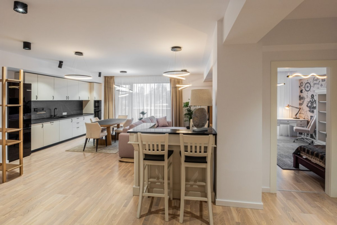Impecabil! 4 cam mobilate modern & lux, 123mp, prima inchiriere!