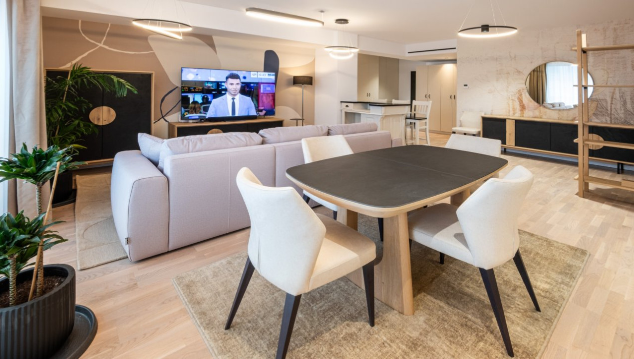 Impecabil! 4 cam mobilate modern & lux, 123mp, prima inchiriere!