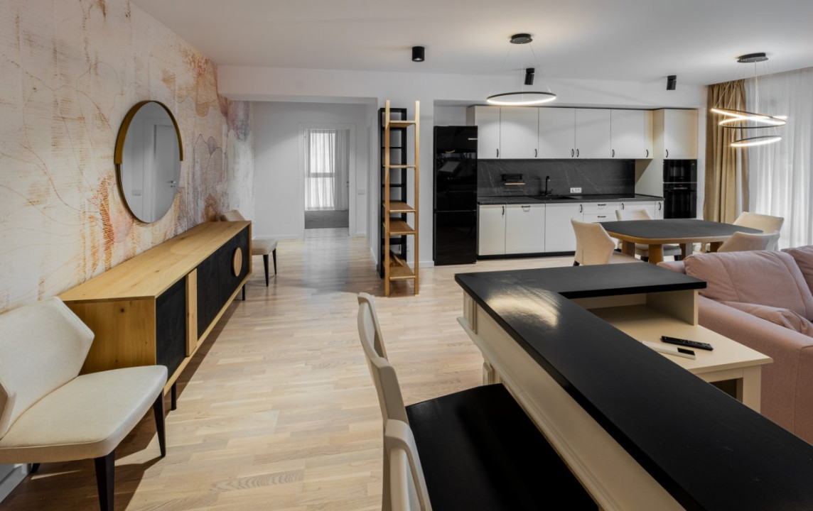 Impecabil! 4 cam mobilate modern & lux, 123mp, prima inchiriere!