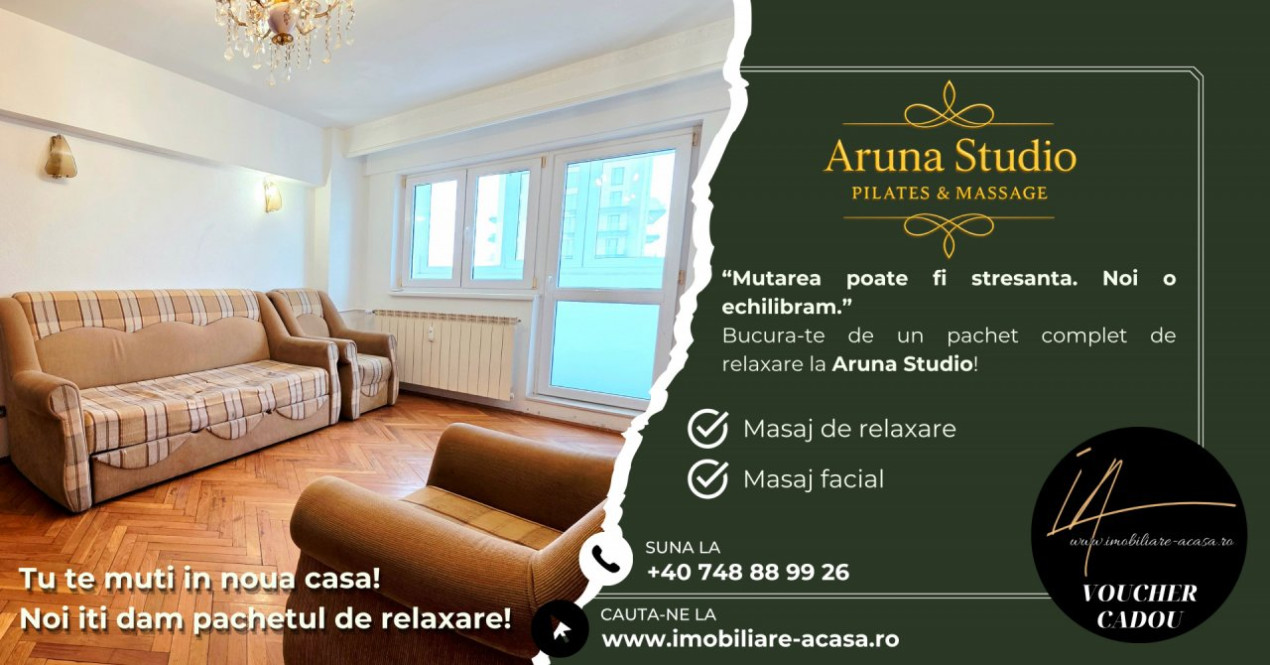 Cerere mare, oferta mica. Apartament 3 camere cu relaxare inclusa