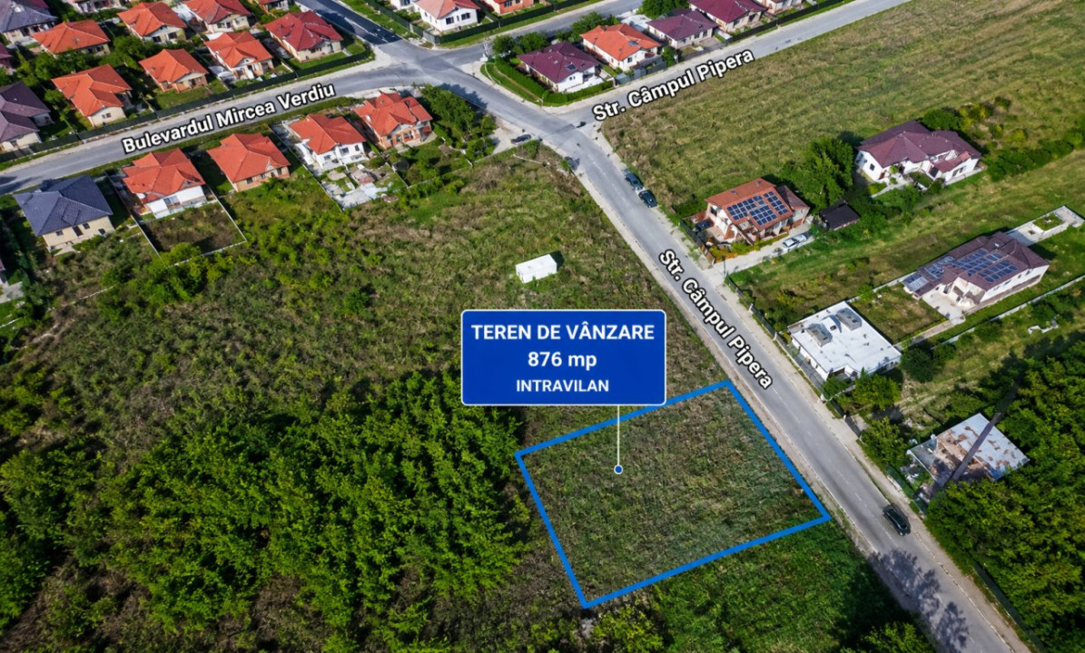 Teren intravilan 876 mp | deschidere 25 ml | zonă Pipera