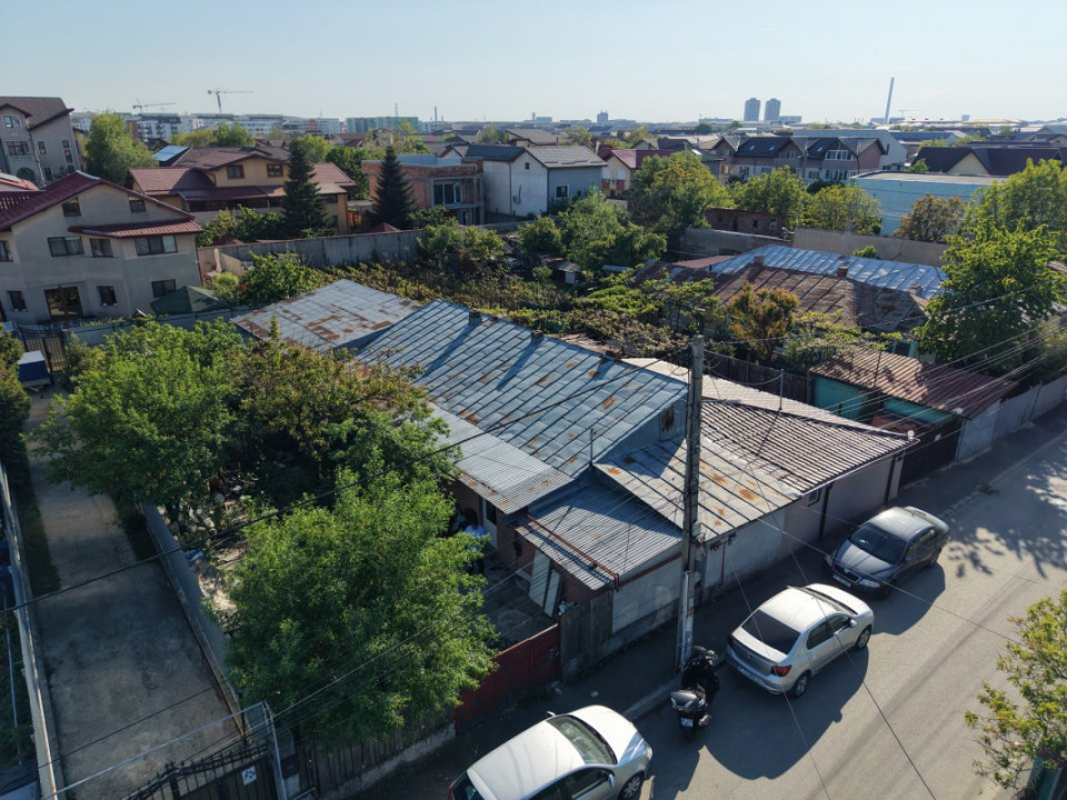 Popești Leordeni, teren 203mp cu casă demolabila/renovabila, singur curte