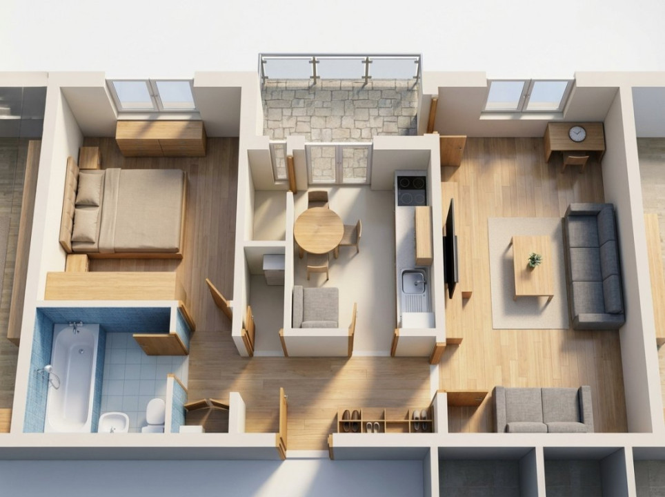 Apartament 2 camere de vânzare – Aleea Diham | Mega Mall | Arena Națională | Sec