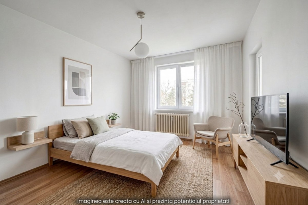 **Apartament cu 3 camere | 64,2 mp utili | 2 băi | Bloc 1985 | Etaj 7/8 | Sector