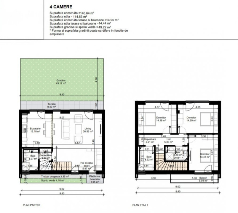 Duplex Premium | Grădină proprie | Pompă de Căldură | H4L The Village 