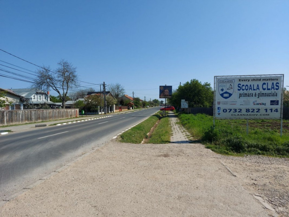 Teren 1.570mp la strada principală, dublă deschidere, Ciofliceni - Snagov!