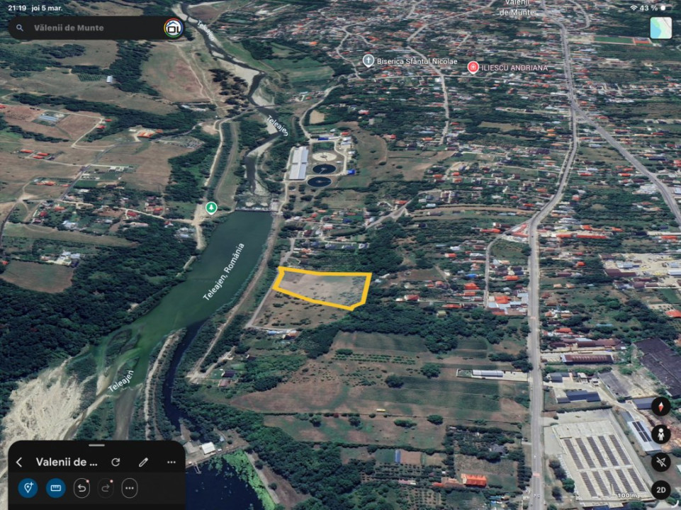 Teren intravilan Vălenii de Munte – 3.000 mp Ideal investiție sau locuinta