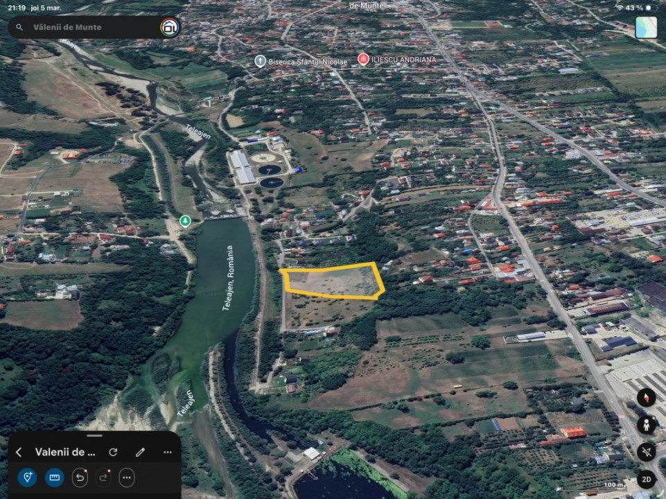 Teren intravilan Vălenii de Munte – 3.000 mp Ideal investiție sau locuinta