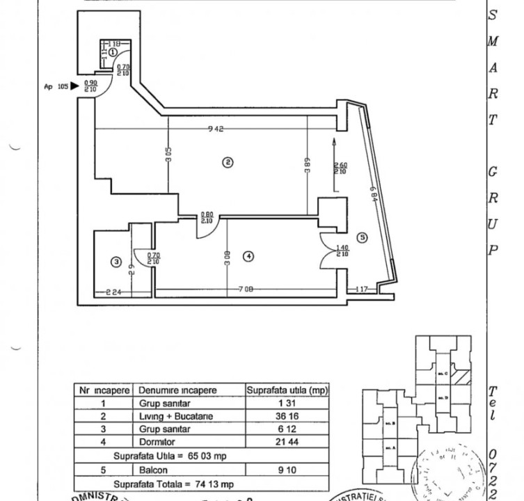 Apartament 2 camere PREMIUM | Terasa | 2 bai | UpGround 